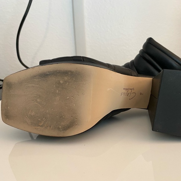 Black Circus IVY size 9 Sandals/Slides/Shoes Platform thick Heel - Picture 5 of 8